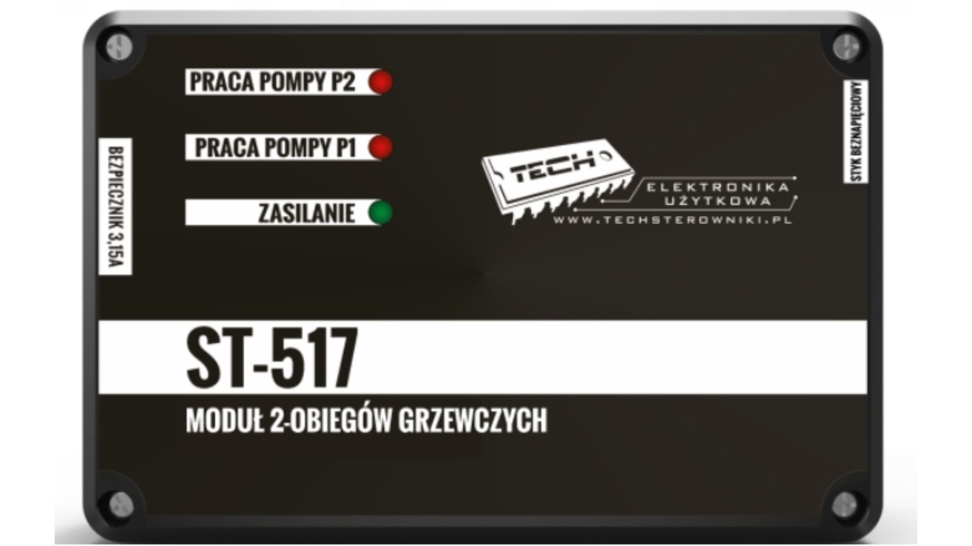 Moduł <p>dwóch obiegów grzewczych</p> <p>TECH ST-517 CZARNY</p>