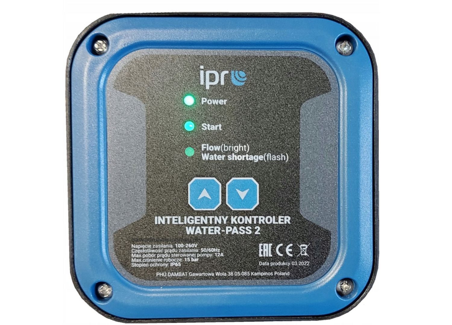 Inteligentny kontroler <p>sterownik ciśnieniowy pomp </p><p>IPRO WATER-PASS 2 IBO </p>